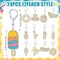 24-Piece Summer DIY Keychain Craft Kit – Wooden Blank Keychains, Color Your Own, 12 Styles for Sunday School, Classroom, Home, Party Favors, and Gifts